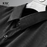 Black Large Size Long Sleeve Cotton Printed Shirt for Men Casual Shirts Slim Fit