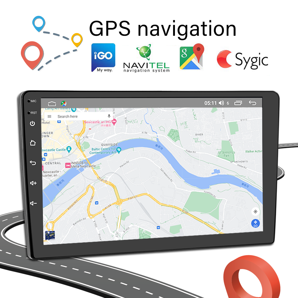 1 Din IPS 1280X720 Android Multimedia Video Touch Screen for Toyota/Nissan/Hyundai/Honda
