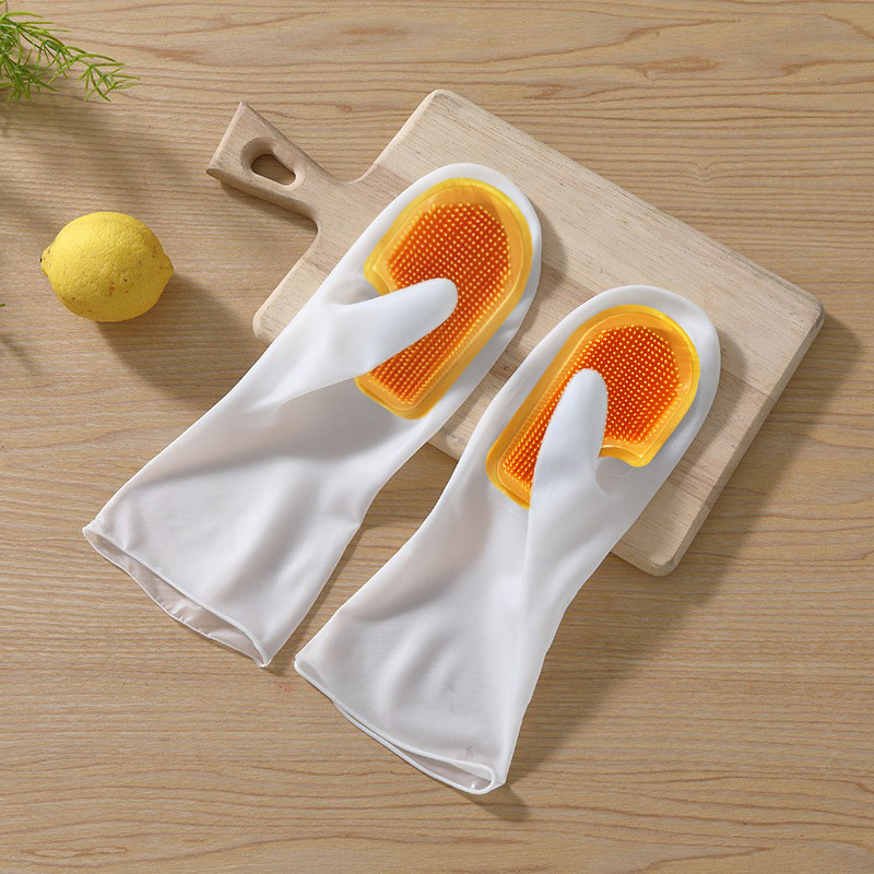 Silicone Dish Washing Gloves Reusable Cleaning Gloves Silicone Scrubber Gloves For Household, Bathroom Pet Bathing Cars