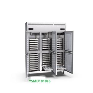 Quality 45 Trays Frost Free Commercial Upright Freezer 220v 6 Door Upright Chiller wholesale