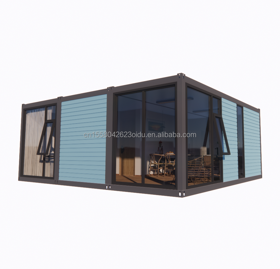 Galvanized Steel Bending 180g 20ft 40ft Detachable Prefabricated Flat Pack Container Home House With 2 Bedrooms for Hotel