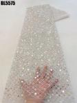 New fashion Wedding Dress Bridal Dress Fabric High Quality white Beaded lace