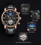 KINYUED hot sales Fashion Tourbillon Automatic Movement Mens Automatic