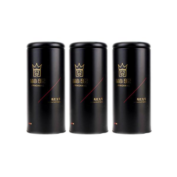 Matt Finished Metal Tea Tin Packaging Hot Sale Airtight Tea Tins Black Tin Boxes
