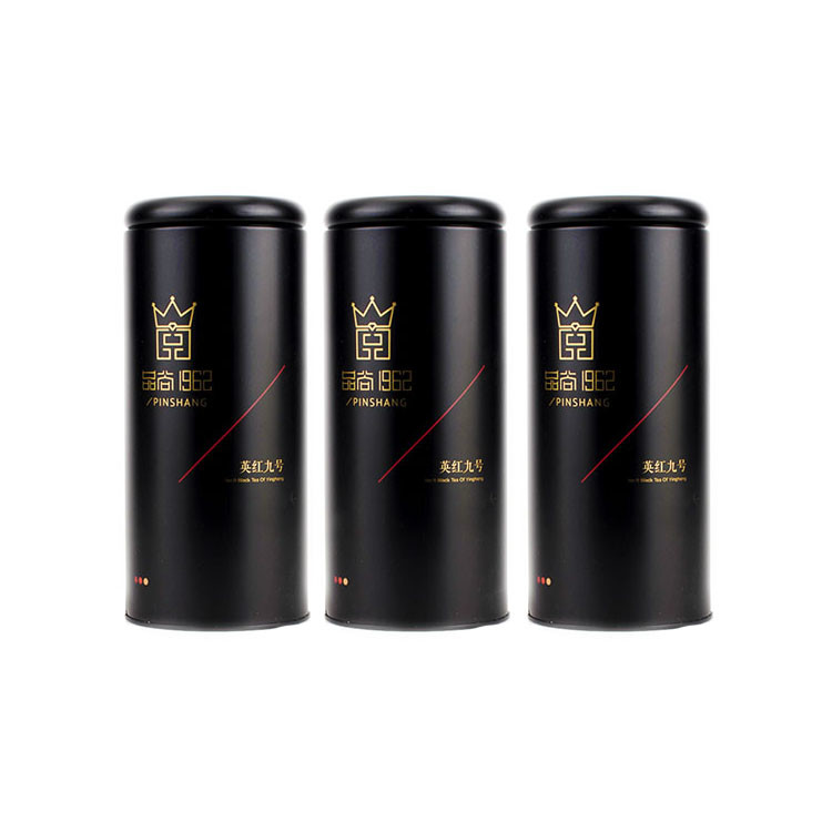 Matt Finished Metal Tea Tin Packaging Hot Sale Airtight Tea Tins Black Tin Boxes Wholesale