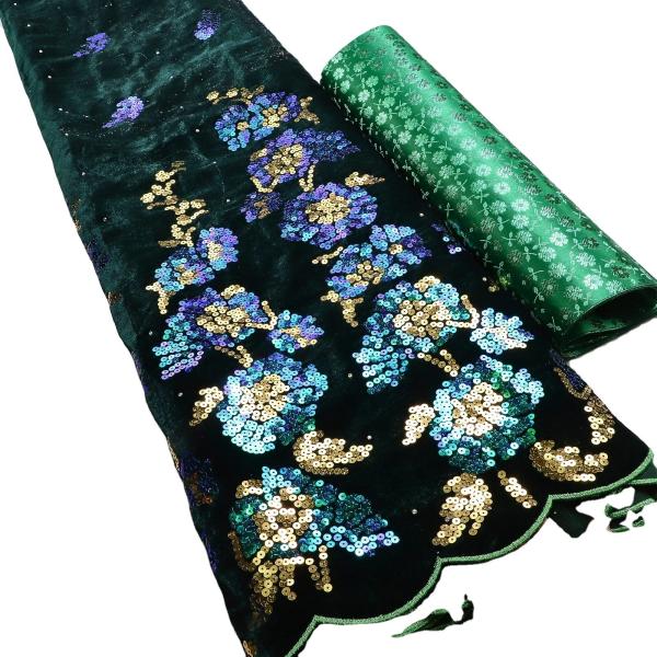 Good quality african lace dresses embroidery velvet lace fabrics for french