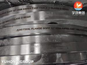Quality ASTM A240 F904L Stainless Steel AWWA C207 Table 2 Class D Slip on FF Flange wholesale