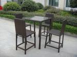 Resin Wicker Patio Furniture , Waterproof Garden Table And Chairs