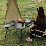 4-6 Person Large Folding Camping Table With Telescopic Legs Lightweight Aluminum