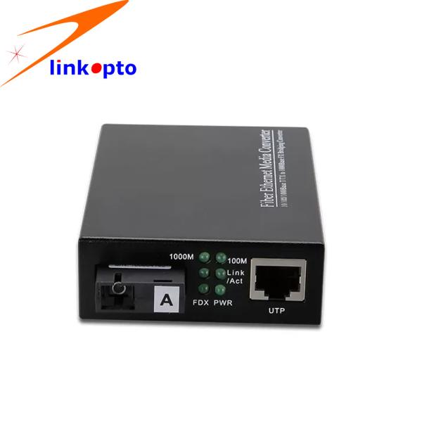 BIDI Fiber Optic Media Converter , Single Strand Fiber Sm Media Converter