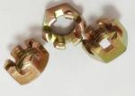 GB60 Zinc Plated M16 Castle Nut With Carbon Steel Material , 12mm Thickness