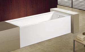 Quality cUPC skirted acrylic transparent bathtub 3 sides tile flange 4mm pure acrylic sheet wholesale