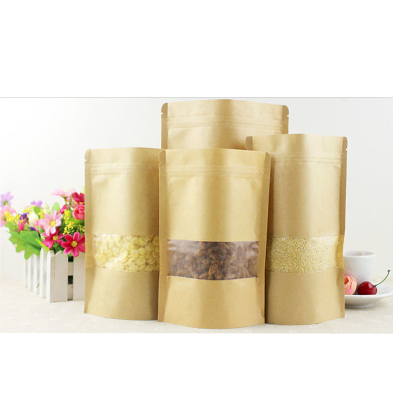 Leak-Proof And Moisture-Proof Kraft Paper Window Bag For Food Packaging
