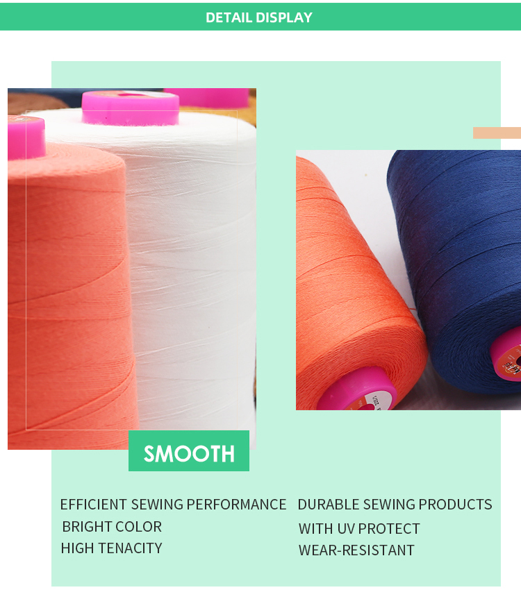High Strength Polyester Sewing Thread 5000 Yards for White Industrial Overlock Machine