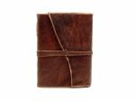Genuine Leather Travel Journal Notebook Size 120 * 190mm With Leather Strap