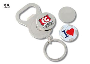 Quality Trolley Coin Holder Zinc Alloy Beer Bottle Openers With Shiny Silver Plating wholesale