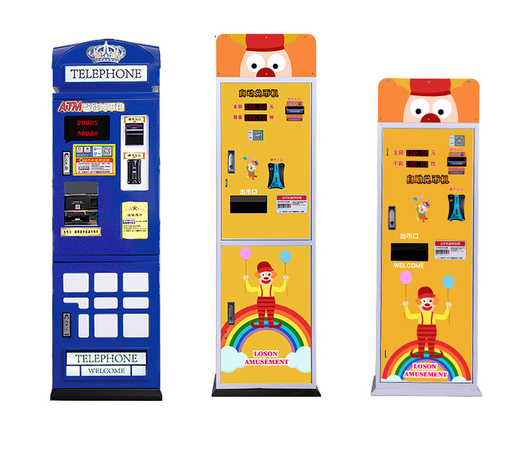 Smart Automatic bills to coins Token Exchange Machine Indoor Laundry