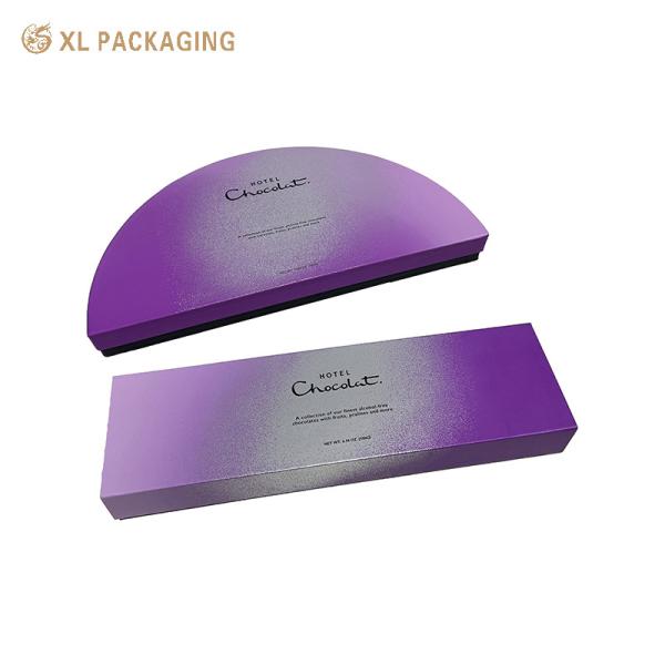 Luxury Chocolate Paper Box Candy Nuts Gift Packaging Silver Foil Semicircle