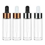 Clear Glass 15ml 0.5oz Serum Dropper Bottles Portable For Skin Care Liquids