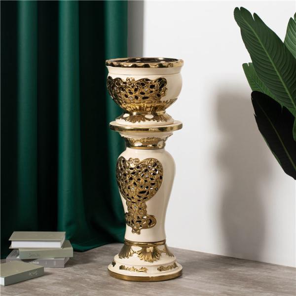Fashion Roman Column Pillar Indoor Decor Vases Luxury Home Decoration Ceramic