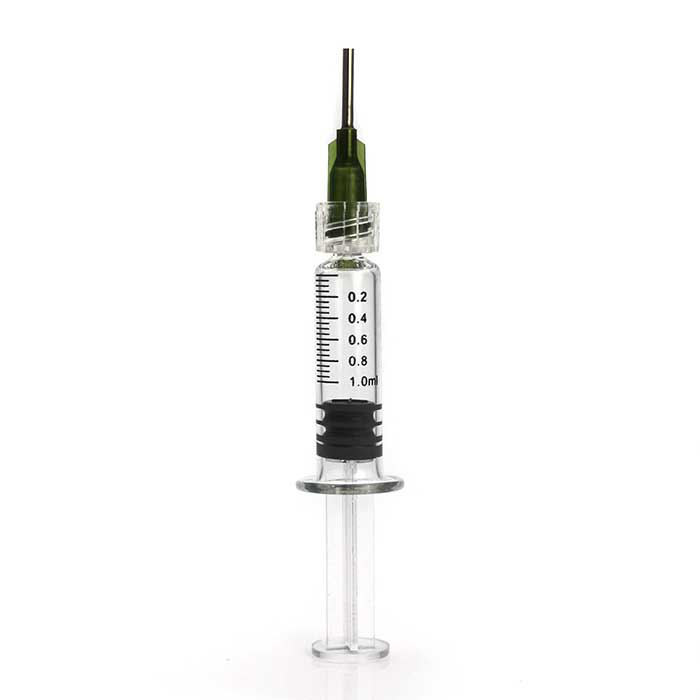 CBD Oil Glass Syringe Luer Lock THC Oil Syringe 1ml Empty Luer Cap Glass Syringe