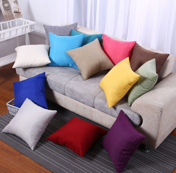 300D*300D Woven Sofa Fabric Solid Color Linen Like Thick Jacquard Polyester Slub Tweed Fabric