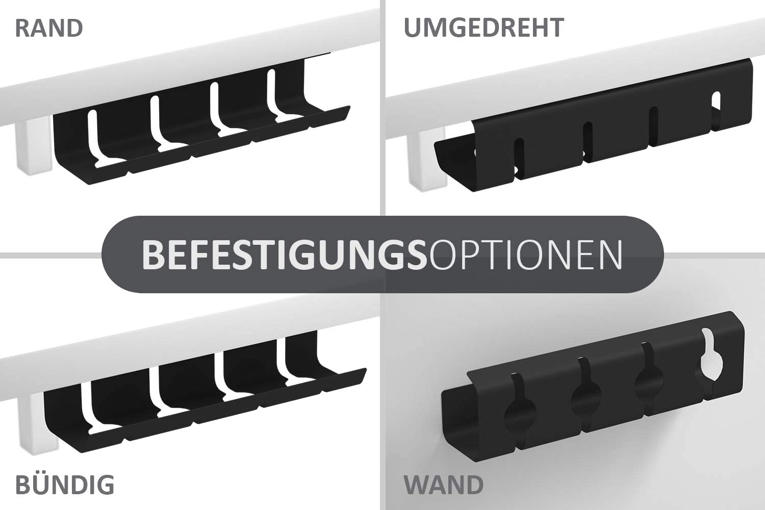 Maximize Productivity Single Tier Bolt Inserting Cable Duct for Under Table Cables