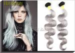 Silver Grey 100 Virgin Brazilian Hair Bundles , Grade Deep Wave Human Hair 6a