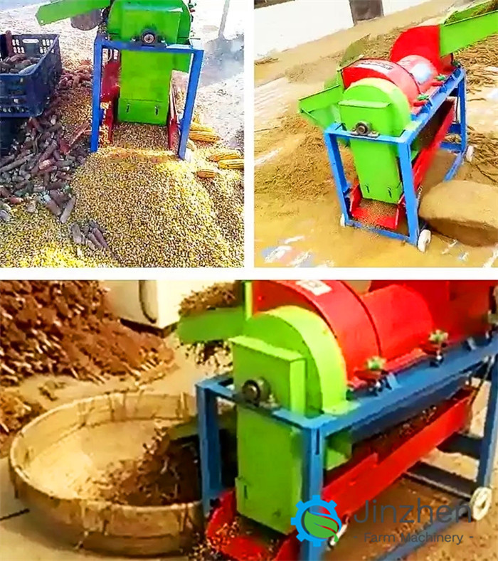 Small Household Soya Bean Sheller Corn Thresher Maize Threshing Machine For Sale