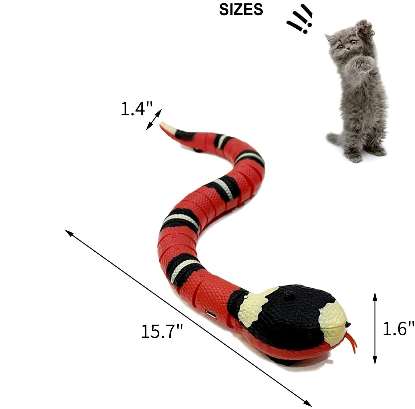 Remote-Controlled Rattlesnake Prank Toy ther Remote Distance Feature and Unique