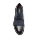 Euro 39size OEM Breathable Genuine Leather Dress Shoes Navy Blue
