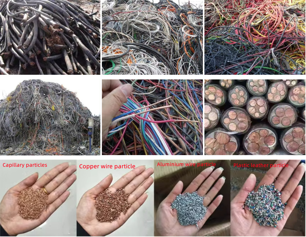 Copper Wire Recycling Machine Copper Cable Granulator Automatic Dry Copper Rice Machine