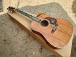 All KOA wood classic acoustic guitar,Flower Ebony Fingerboard,Real Abalone