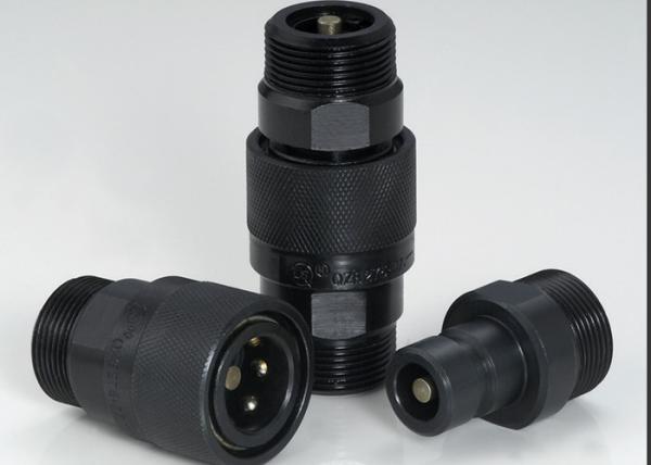 Single Handed Operation Hydraulic Connectors Fittings Black Q/ZB275-77 Metric