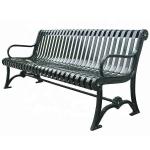 Cast Iron Outdoor Metal Benches Modern Style For Garden School
