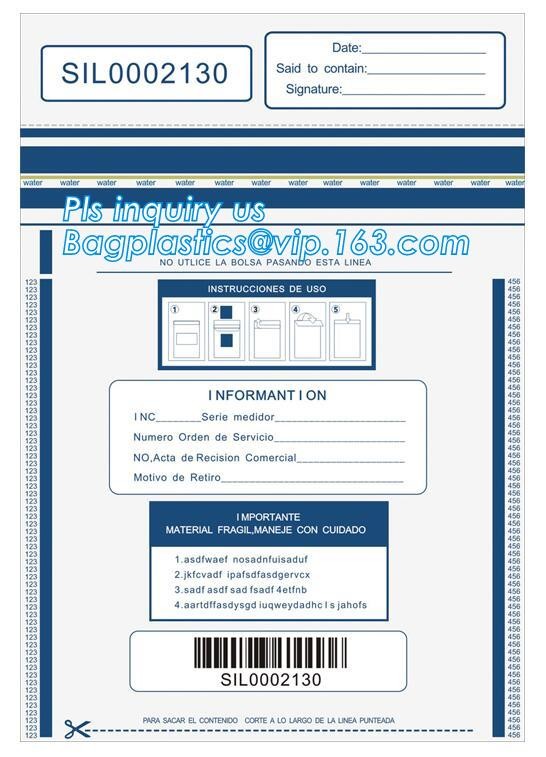 Opaque Tamper Evident Sealing Plastic Bank Money Steb Security Bag / Custom Self Adhesive Plastic Courier Bag, bagease