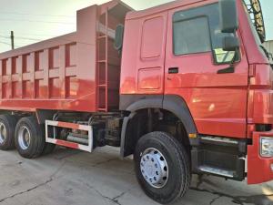 Quality Secondhand Sinotruck HOWO 6*4 Dump Truck 10tires Red From Emission Euro 3/4/5 Avaliable wholesale