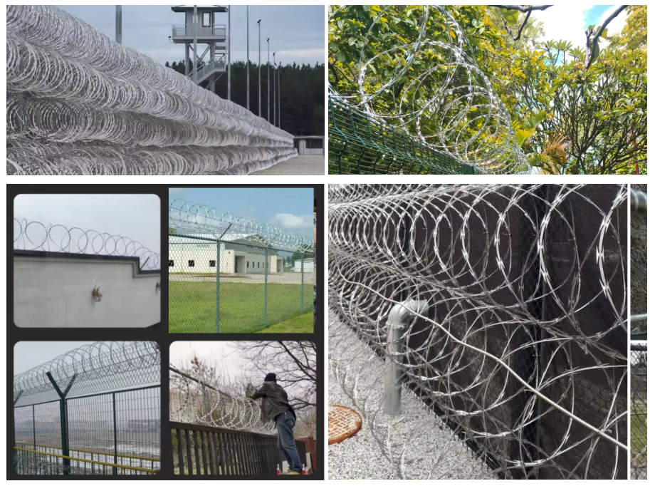 Hot Dipped Barbed Wire Concertina Security Razor Barbed Wire Anti-climb Security Razor Barbed Wire