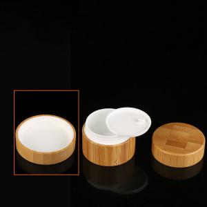 Quality cute dual chamber ball shape candle filling hand lip crystal pump empty square white pp bamboo cream jar wholesale