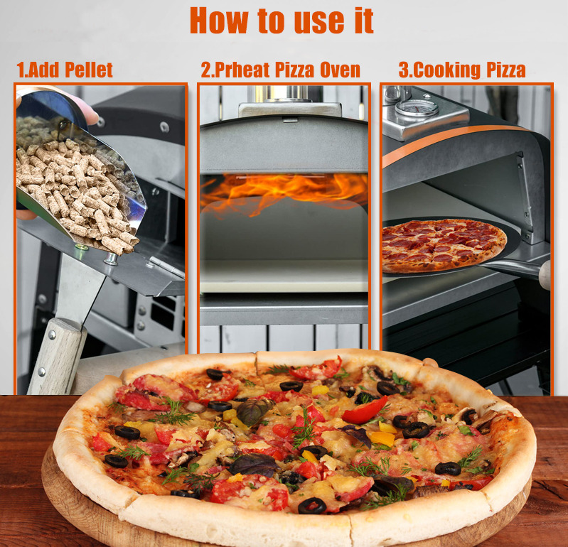 Top Performance Table Top Gas Pizza Oven for Home Cooking in Germany 84*39.5*86 cm