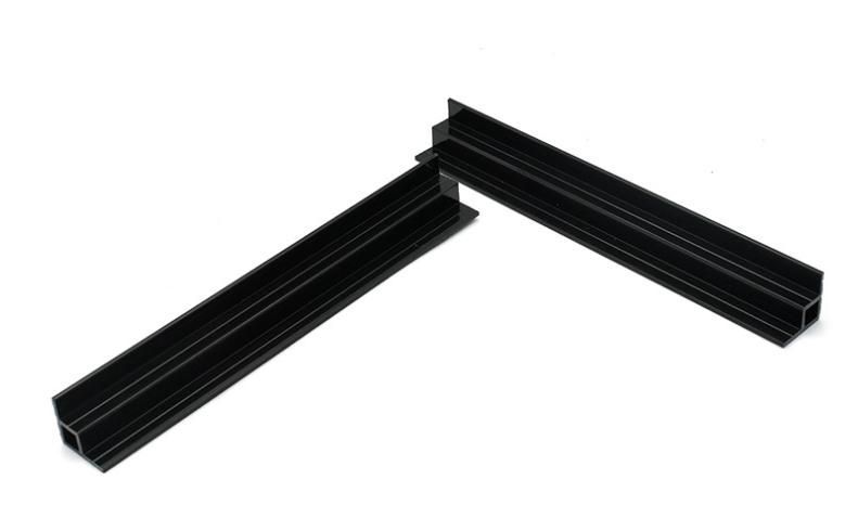 PVC Plastic Profile Black Geometric Profile Fish Tank Accessories