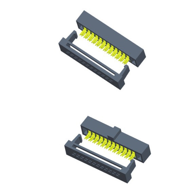 Industrial IDC Socket Connector , 1.27mm Pitch IPC Electrical Connectors