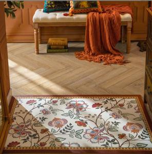 Quality PVC Flower Entrance Balcony Bathroom Waterproof Carpet Rectangle Shape wholesale