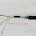 Duplex ECCS Corrugated Steel Armored Fiber Optic Cable 8.2mm HDPE