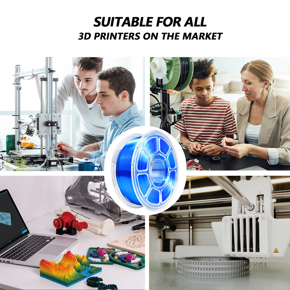 iBOSS High Rigidity 3D Printing Filament 1.75mm Silk Blue 3D Printer 1000g Spool