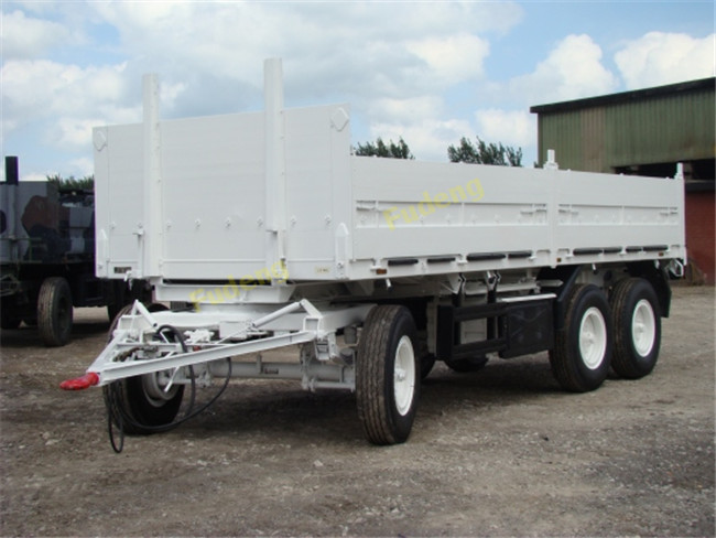 30000 - 50000kg Side Panel Draw Bar Trailer Mechanical / Air Suspension