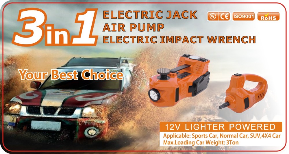 Electric Hydraulic Floor Jack Car Jack Lift 5 Ton 12V Dc Electric Impact Wrench