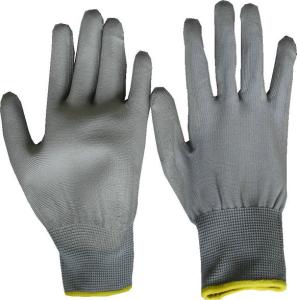 Quality PU Coated Grey Nylon Gloves wholesale