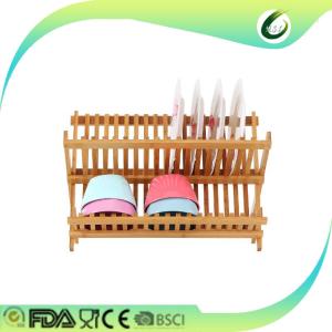 Quality foldable bamboo dish drying rack wholesale wholesale