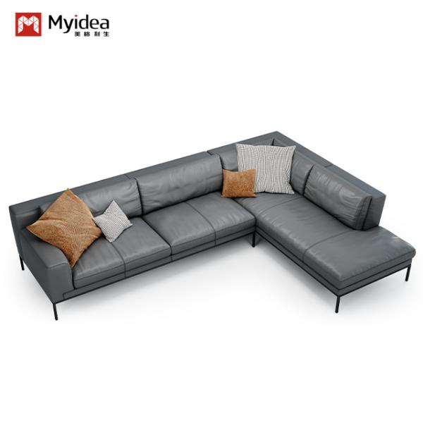 Nordic Minimalism Leather Sofa Set Office Bedroom Traditional Sectional Design